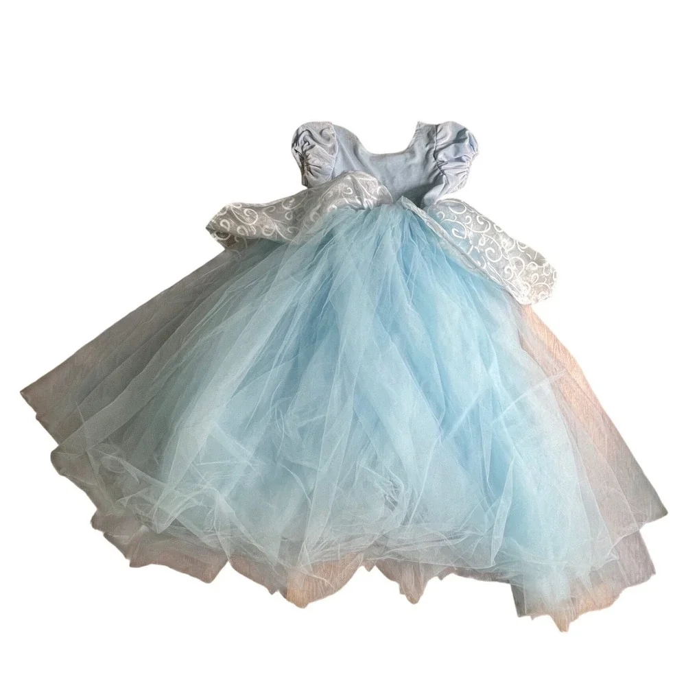 Cinderella Princess Dress Kids Size 10-11Y Blue Excellent Costume Gown‎